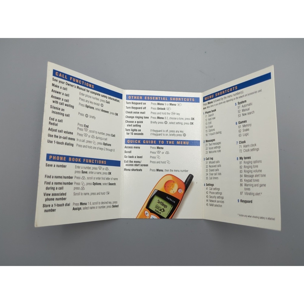 Nokia 5120 Product Quick Guide Advertising Collectible Ephemera Mobile Phone - Picture 4 of 7
